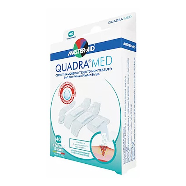 Master Aid Quadra Med 5 Sizes 40 pieces