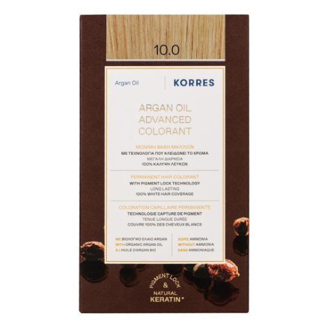 Korres Argan Oil Advanced Colorant 10.0 Platinum Blonde
