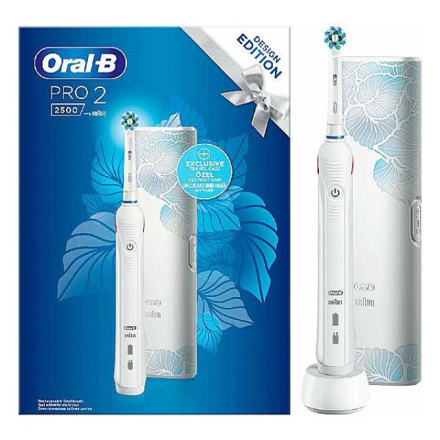 Oral-B Pro 2 2500 Design Edition White & Travel Case