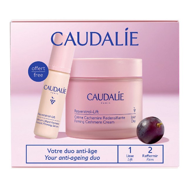 Caudalie Resveratrol-Lift Firming Cashmere Cream 50ml & Instant Firming Serum 10ml