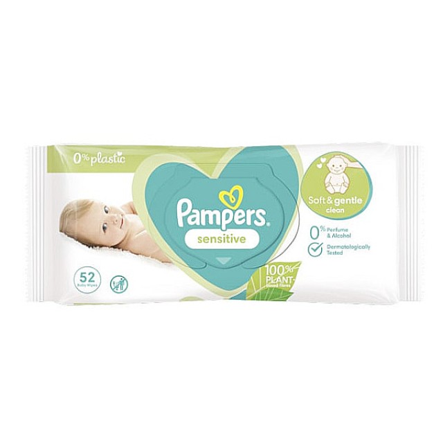 Pampers Wipes Sensitive 52 τεμάχια