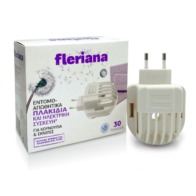 Power Health Fleriana Εντομοαπωθητικά Πλακίδια 30 τεμάχια & Ηλεκτρική Συσκευή Πρίζας