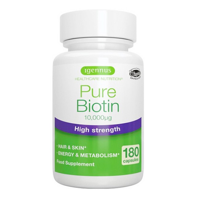 Igennus Pure Biotin 10000μg 180 κάψουλες