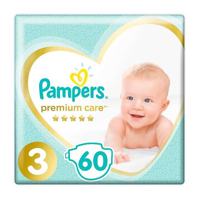 Pampers Premium Care No. 3 (6-10 Kg) 60 τεμάχια