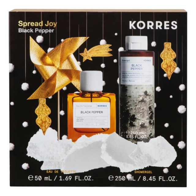 Korres Black Pepper Eau de Toilette 50ml & Shower Gel 250ml