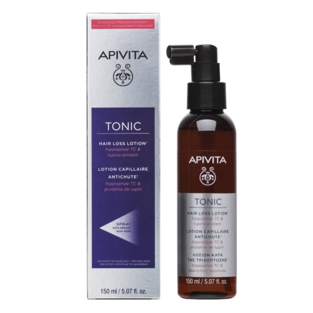 Apivita Tonic Hair Loss Lotion Κατά Της Τριχόπτωσης Με Hippophae TC & Πρωτεΐνες Λούπινου 150ml