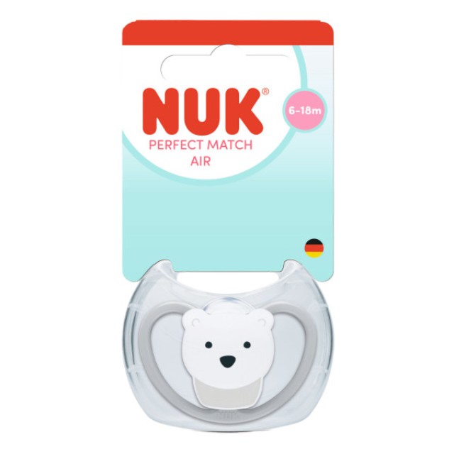 Nuk Perfect Match Air Silicone Soother 6-18m Bear 1 τεμάχιο