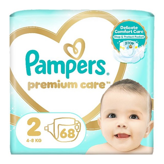 Pampers Premium Care No. 2 (4-8 kg) 68 τεμάχια