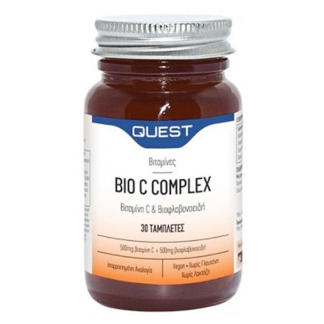 Quest Bio C Complex Vitamin C & Bioflavonoids 500mg 30 ταμπλέτες