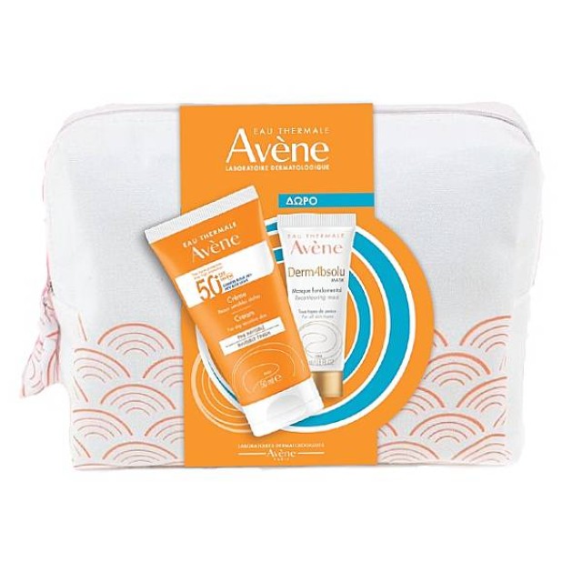 Avene Αντηλιακή Κρέμα SPF50 50ml & DermAbsolu Mask 15ml & Νεσεσέρ