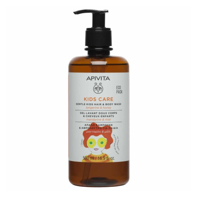 Apivita Kids Eco Pack Σαμπουάν & Αφρόλουτρο Mε Μανταρίνι & Μέλι 500ml