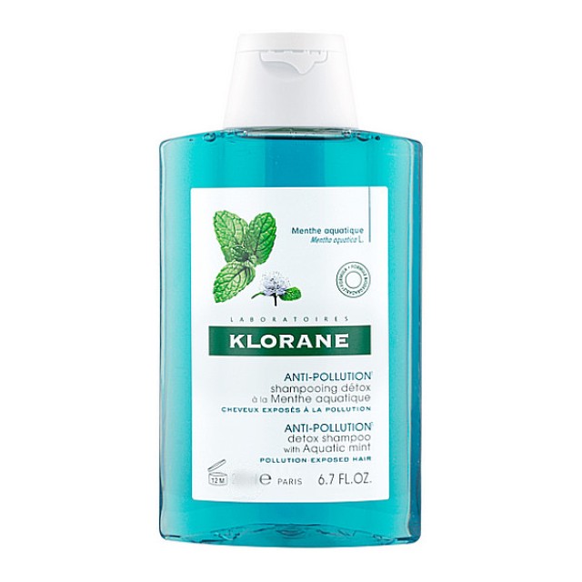 Klorane Aquatic Mint Σαμπουάν Αποτοξίνωσης από την Ρύπανση με Υδάτινη Μέντα BIO 400ml