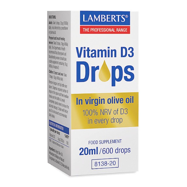 Lamberts Vitamin D3 Drops 20ml