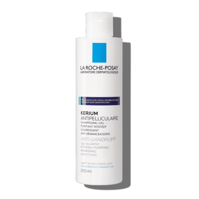 La Roche Posay Kerium Anti-Dandruff Gel Shampoo Για Λιπαρό Τριχωτό 200ML