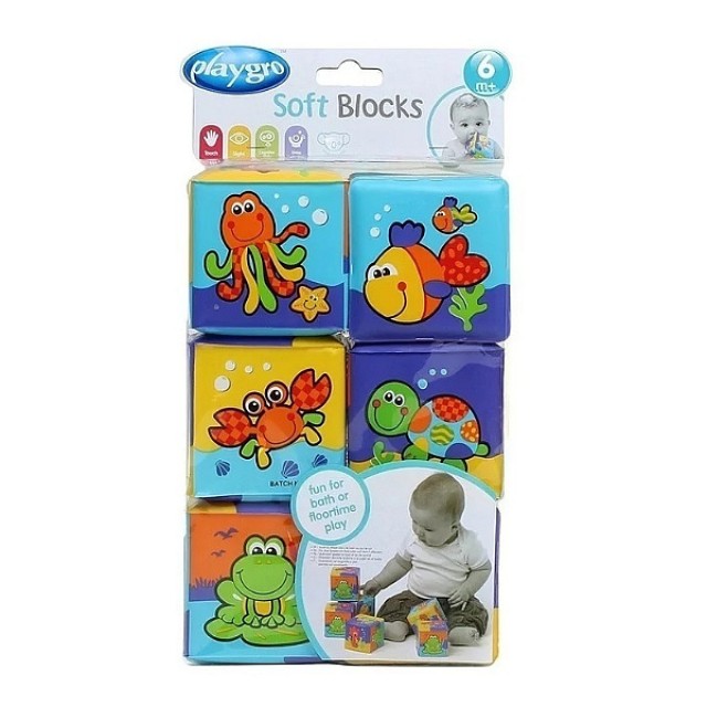 Playgro Soft Blocks 6m+ 6 pcs