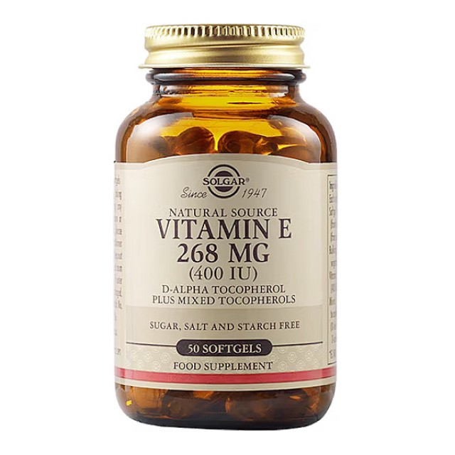 Solgar Vitamin E 268mg (400 IU) 50 μαλακές κάψουλες