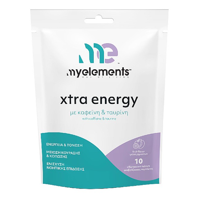 My Elements Xtra Energy Fruit flavor 10 effervescent tablets