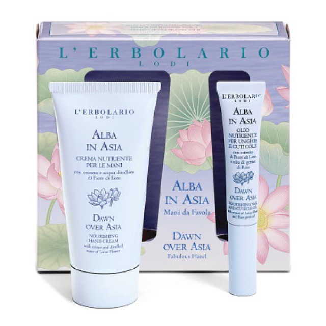 L'Erbolario Alba in Asia Kit Mani da Favola Θρεπτική Κρέμα Χεριών 50ml & Θρεπτικό Έλαιο για τα Νύχια 7.5ml