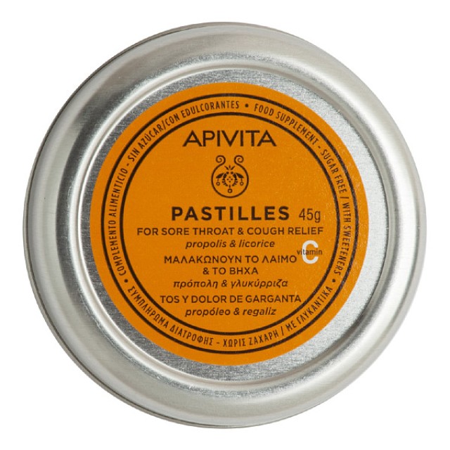 Apivita Pastilles Propolis and Licorice 45g