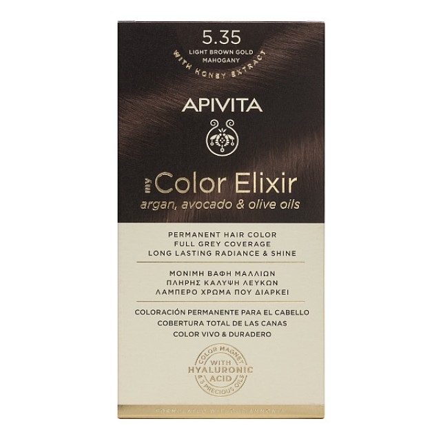 Apivita My Color Elixir 5.35 Light Brown Gold Mahogany