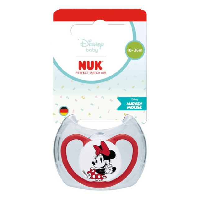 Nuk Perfect Match Air Silicone Soother 18-36m Minnie 1 τεμάχιο