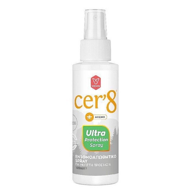 Cer8 Ultra Protection Άοσμο Εντομοαπωθητικό Spray 100ml