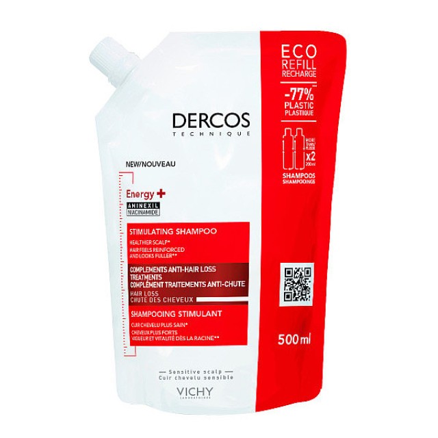 Vichy Dercos Energy+ Stimulating Shampoo Refill 500ml