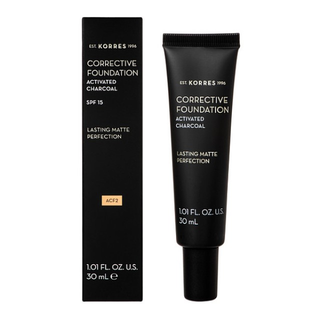 Korres Activated Carbon Corrective Makeup for Moderate Imperfections SPF15 ACF2 30ml