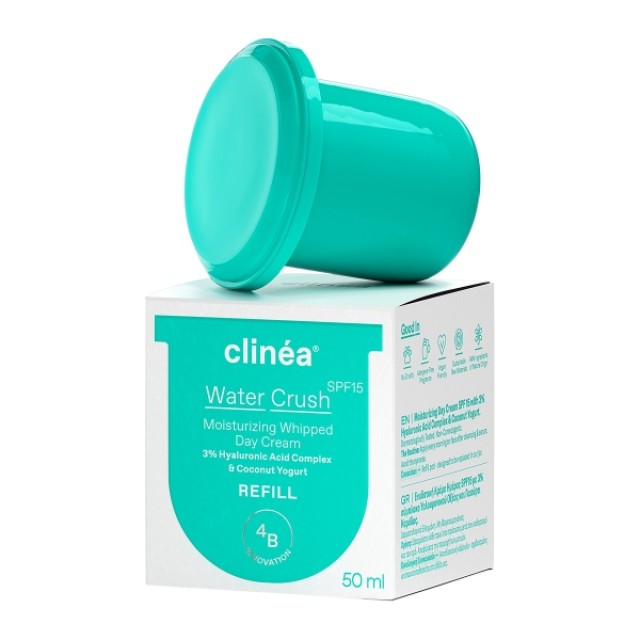 Clinea Water Crush  Ενυδατική Κρέμα Ημέρας SPF15 Refill 50ml