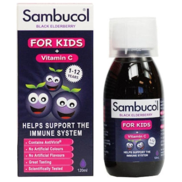 Sambucol Black Elderberry For Kids & Vitamin C 120ml