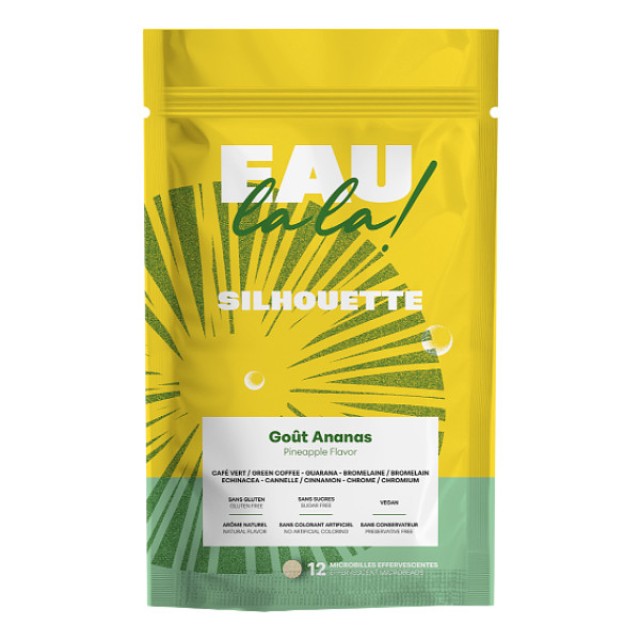 Eau Lala Silhouette Pineapple Flavor 12 αναβράζοντα δισκία
