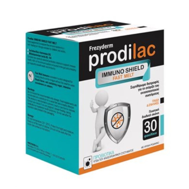 Frezyderm Prodilac Immuno Shield Fast Melt Nutritional Supplement For Upper Respiratory 30 Sachets