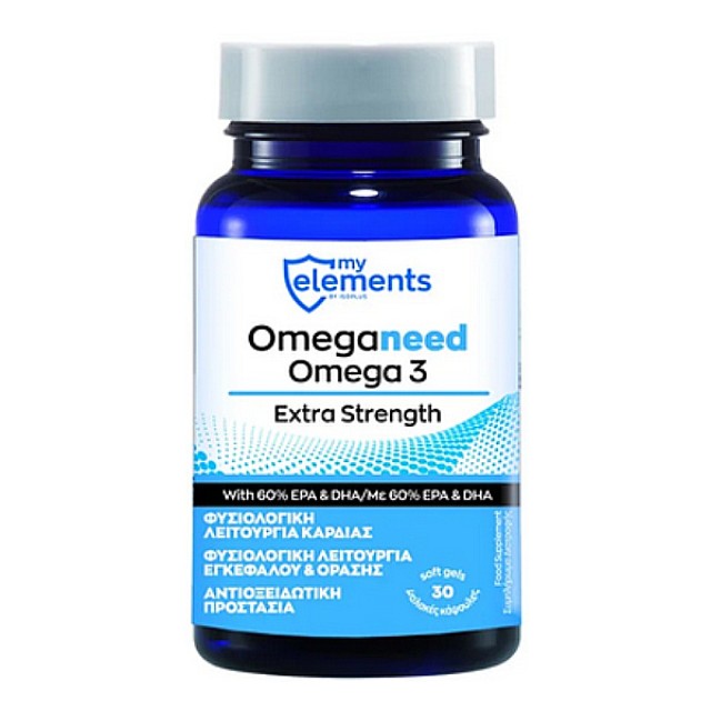 My Elements Omeganeed Omega 3 Extra Strength 30 μαλακές κάψουλες