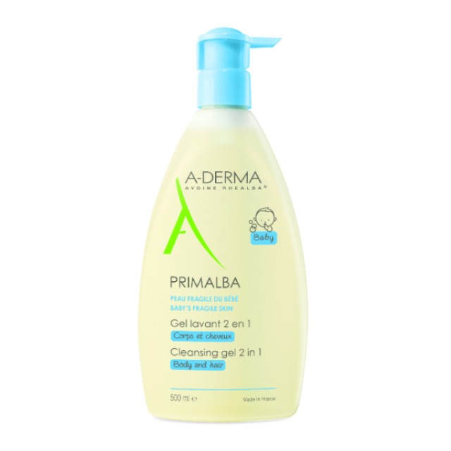 A-Derma Primalba Cleansing Gel Lavant Doucer for Sensitive Baby Skin 500ml