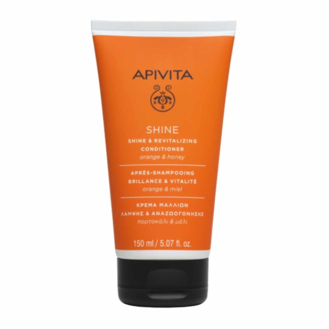 Apivita Shine Κρέμα Λάμψης & Αναζωογόνησης Για Όλους τους Τύπους Μαλλιών Με Πορτοκάλι & Μέλι 150ml