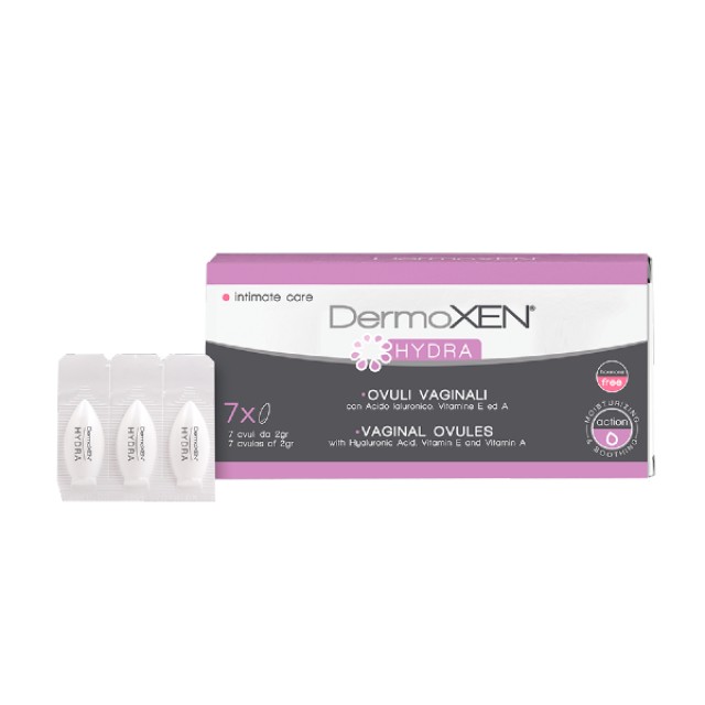 DermoXEN Hydra Vaginal Ovules 7 κολπικά υπόθετα