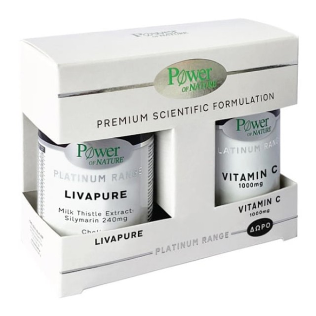 Power Health Platinum Range LivaPure 30 ταμπλέτες & Vitamin C 1000mg 20 δισκία