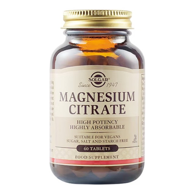 Solgar Magnesium Citrate 60 ταμπλέτες