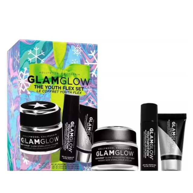 Glam Glow The Youth Flex Set Youthmud 50g, Youthpotion 10ml & Youthcream 15ml