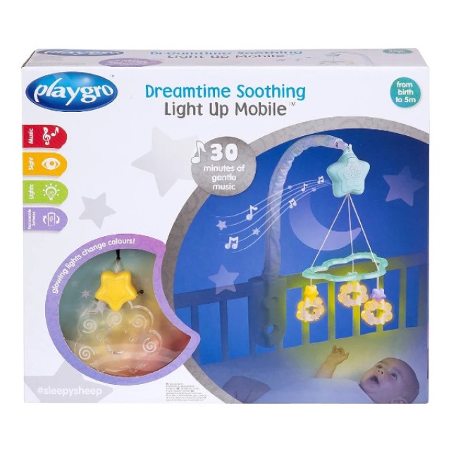 Playgro Dreamtime Soothing Light Up Mobile 0-5m
