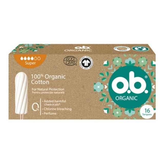 Ob Organic Super 16 tampons