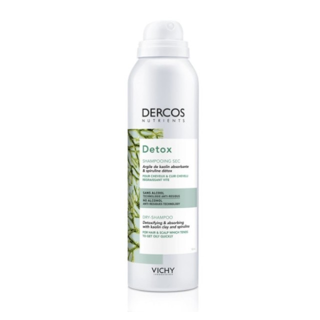 Vichy Dercos Nutrients Detox Dry Shampo Ξηρό Σαμπουάν Για Λιπαρά Μαλλιά 150ml