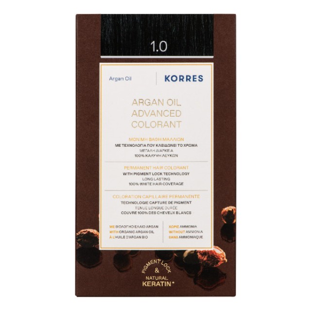 Korres Argan Oil Advanced Colorant 1.0 Black