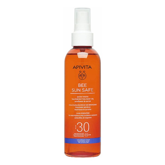 Apivita Bee Sun Safe Satin Touch Tan Perfecting Body Oil SPF30 200ml