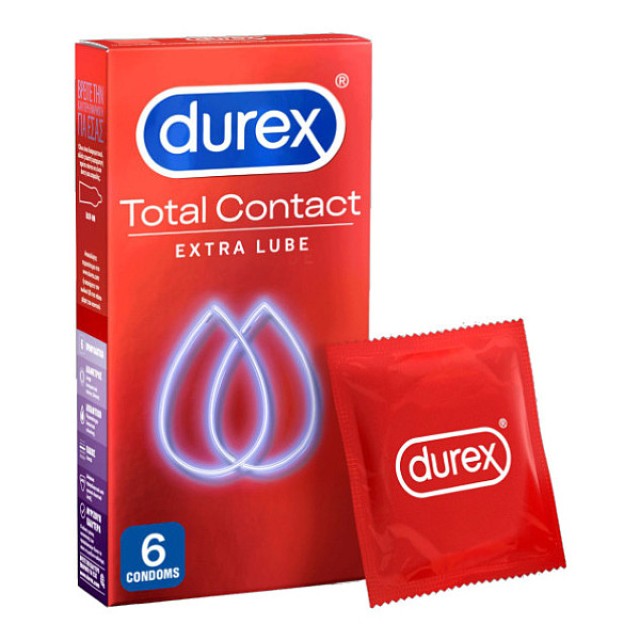 Durex Προφυλακτικά Πολύ Λεπτά Total Contact 6 τεμάχια