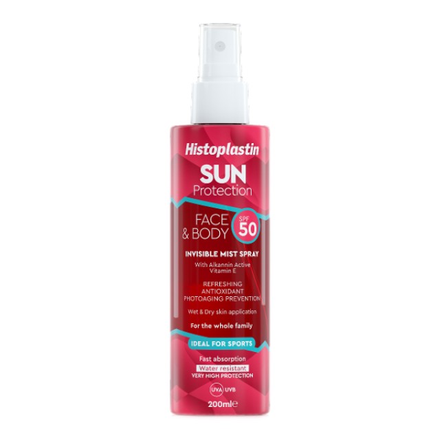 Histoplastin Sun Protection Invisible Mist Spray Face & Body SPF50 200ml