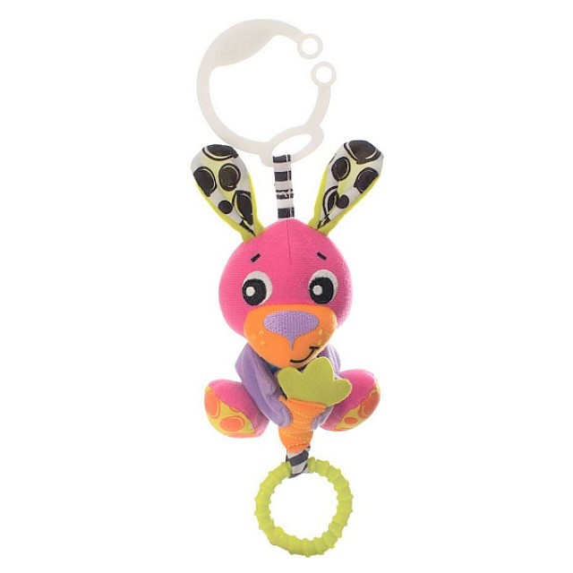 Playgro Peek-A-Boo Wiggling Bunny Κρεμαστό Παιχνιδάκι με Δόνηση 0m+ 1 τεμάχιο