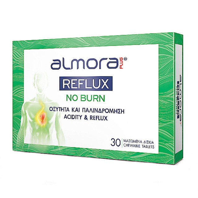 Almora Plus Reflux No Burn 30 μασώμενα δισκία