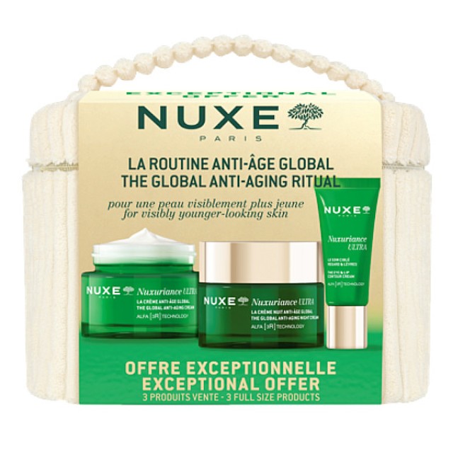 Nuxe Nuxuriance Ultra The Global Anti-Aging Cream 50ml & The Global Anti-Aging Night Cream 50ml & The Eye and Lip Contour Cream 15ml