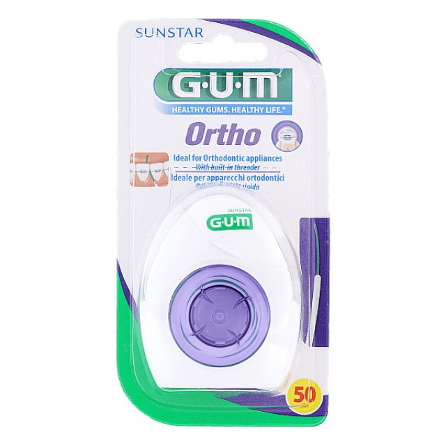 Gum Ortho Floss Οδοντικό Νήμα 50 χρήσεις